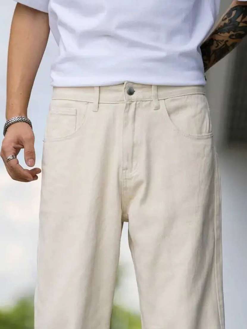 beige denim jeans - 22528241 -  Standard Image - 1