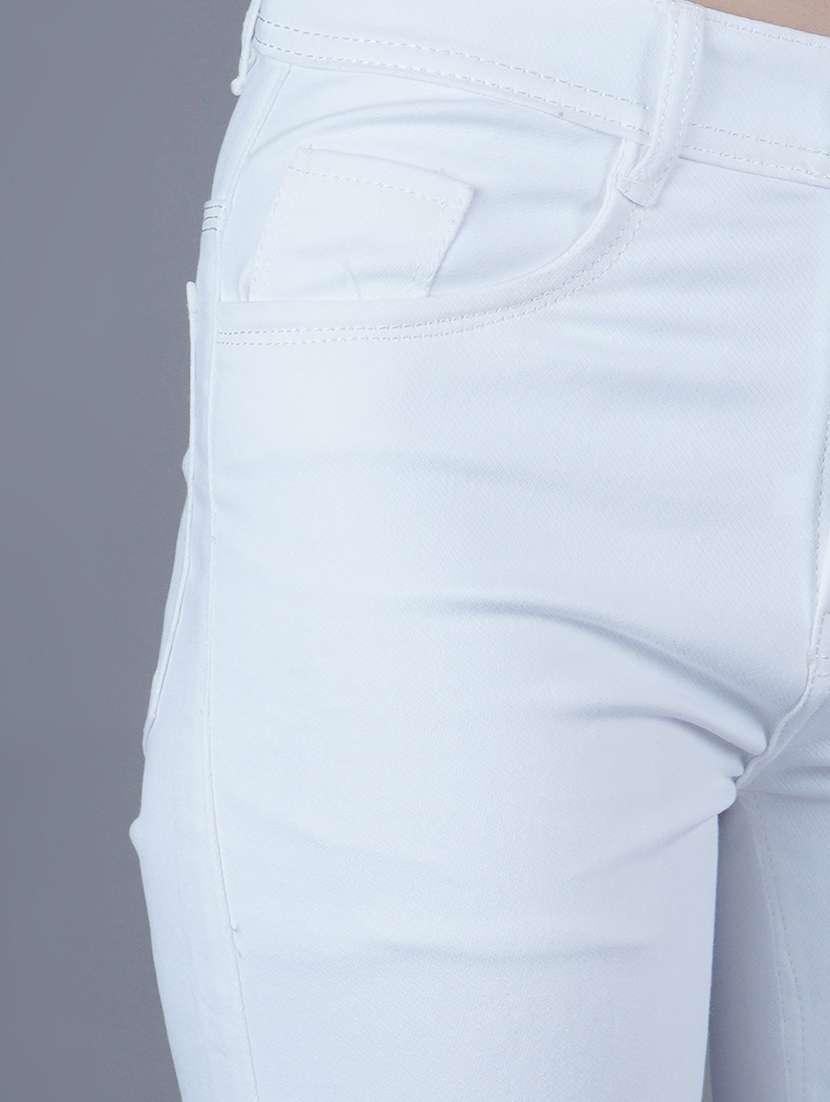 women solid mid rise straight fit jeans - 22528398 -  Standard Image - 1