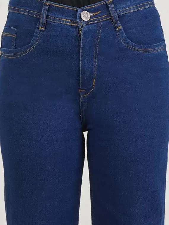 women solid high rise bootcut jeans - 22528408 -  Standard Image - 1