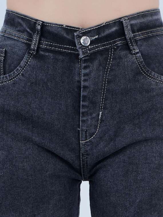 women washed mid rise straight fit jeans - 22528600 -  Standard Image - 1