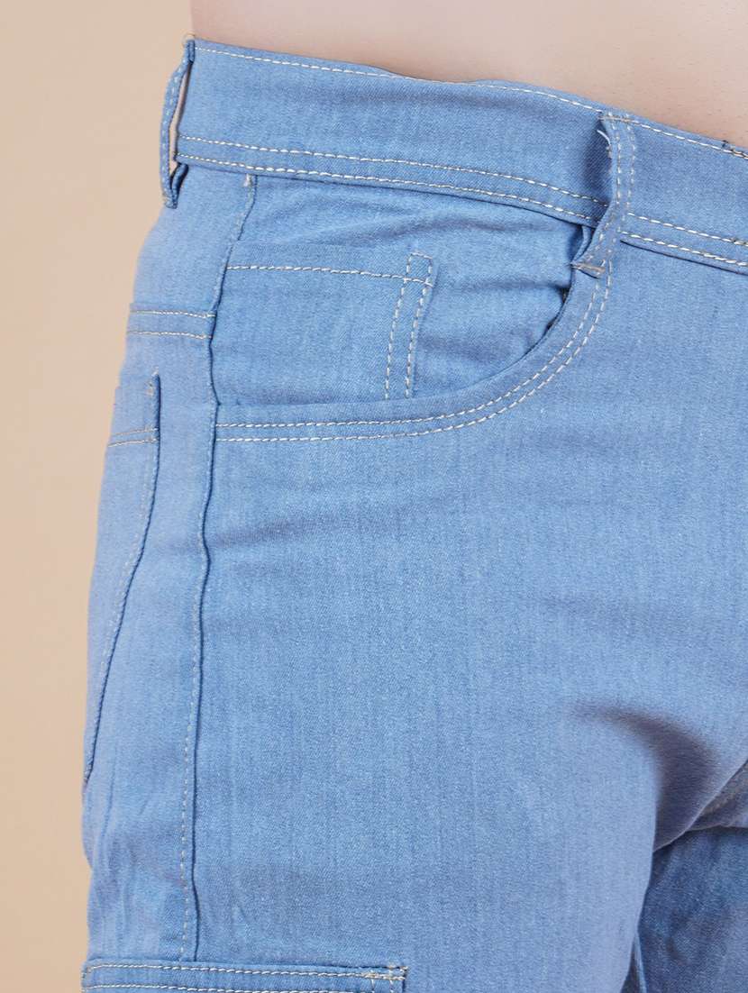 men solid mid rise regular fit cargo  - 22528613 -  Standard Image - 1