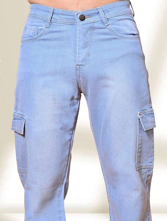 men washed mid rise regular fit cargo  - 22528623 -  Standard Image - 1