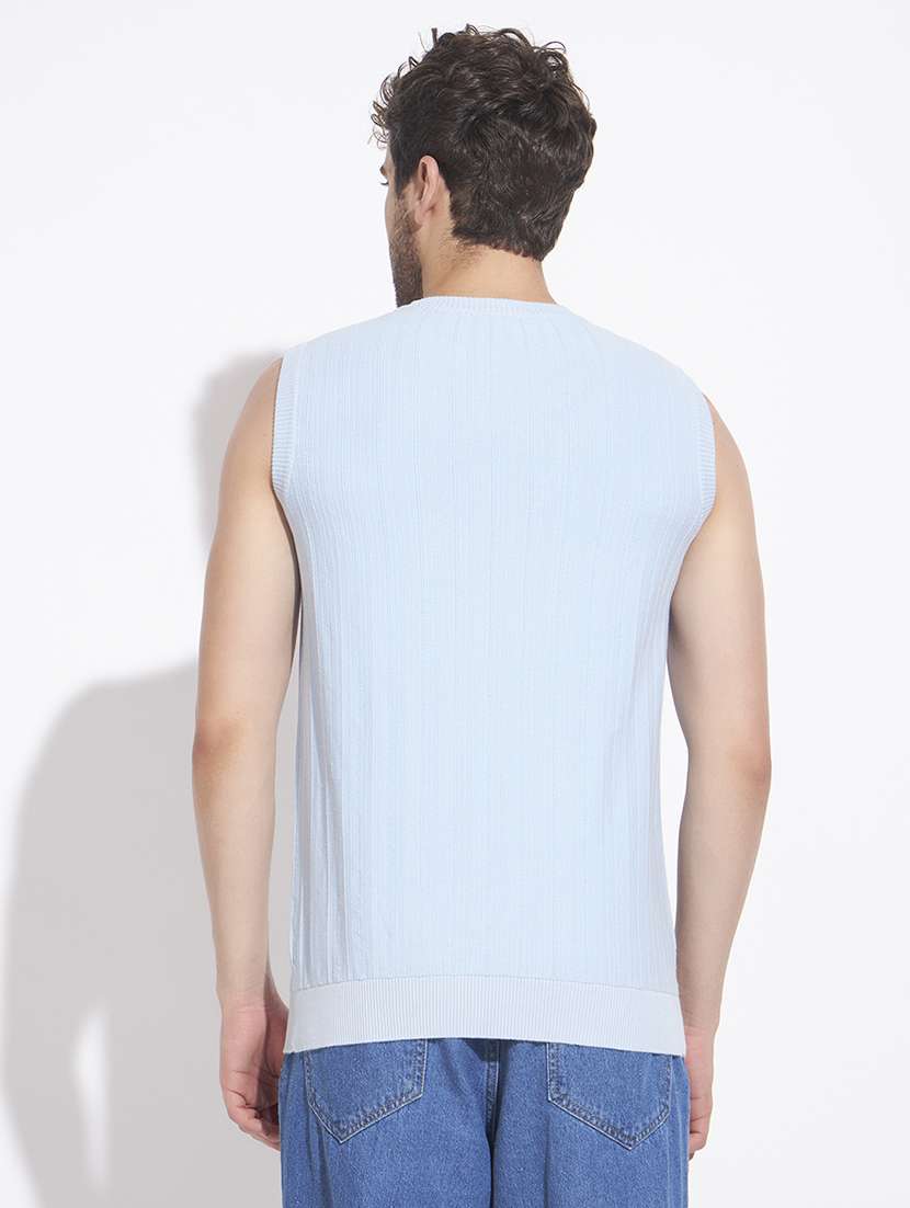 men self design sleeveless vest - 22528641 -  Standard Image - 4