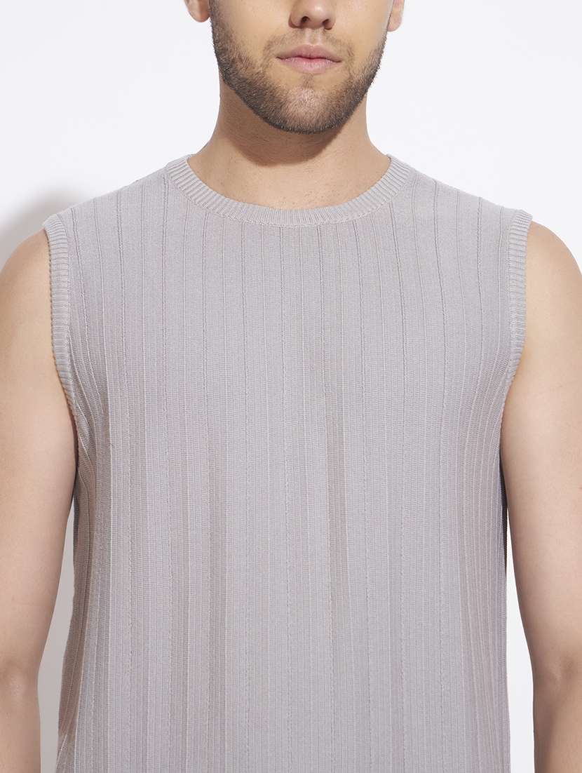 men self design sleeveless vest - 22528642 -  Standard Image - 1