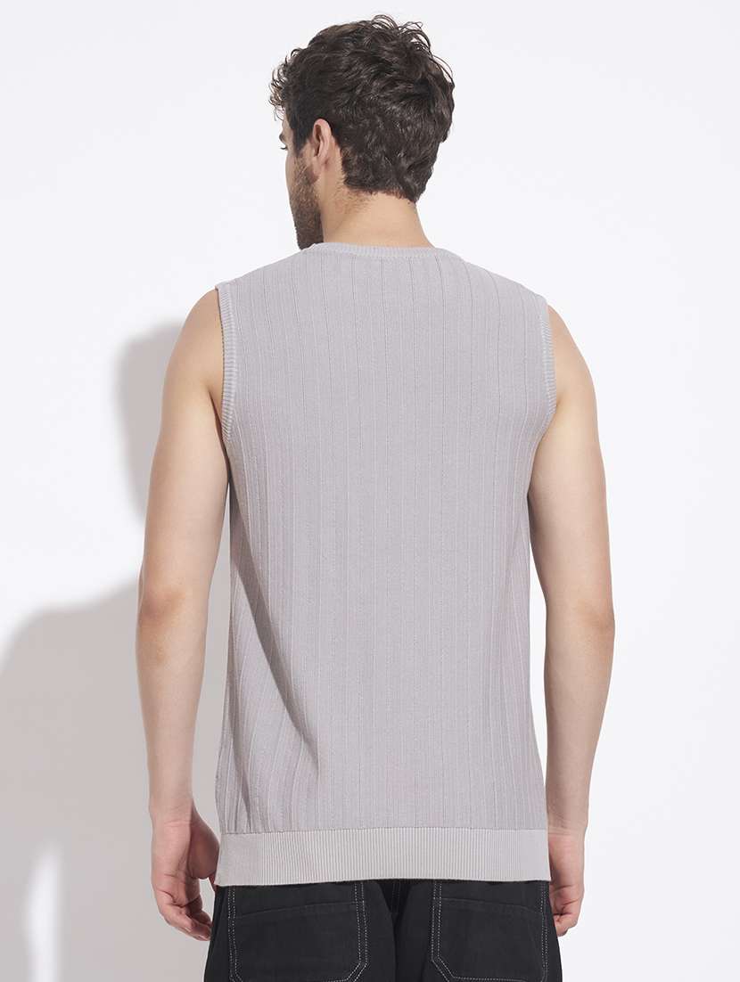 men self design sleeveless vest - 22528642 -  Standard Image - 4