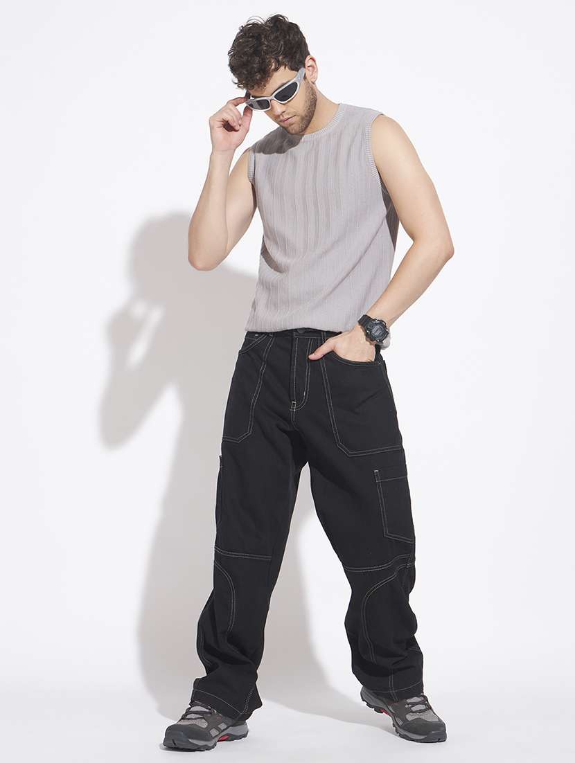 men self design sleeveless vest - 22528642 -  Standard Image - 6