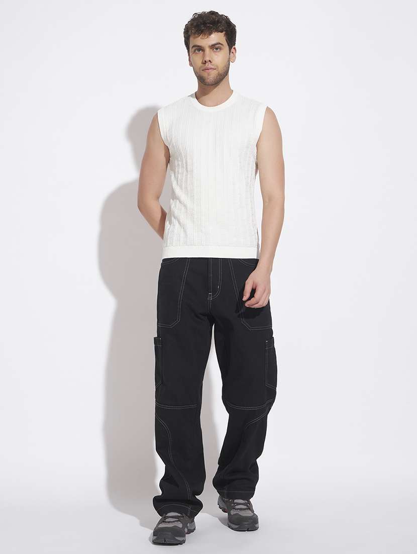 men self design sleeveless vest - 22528644 -  Standard Image - 6
