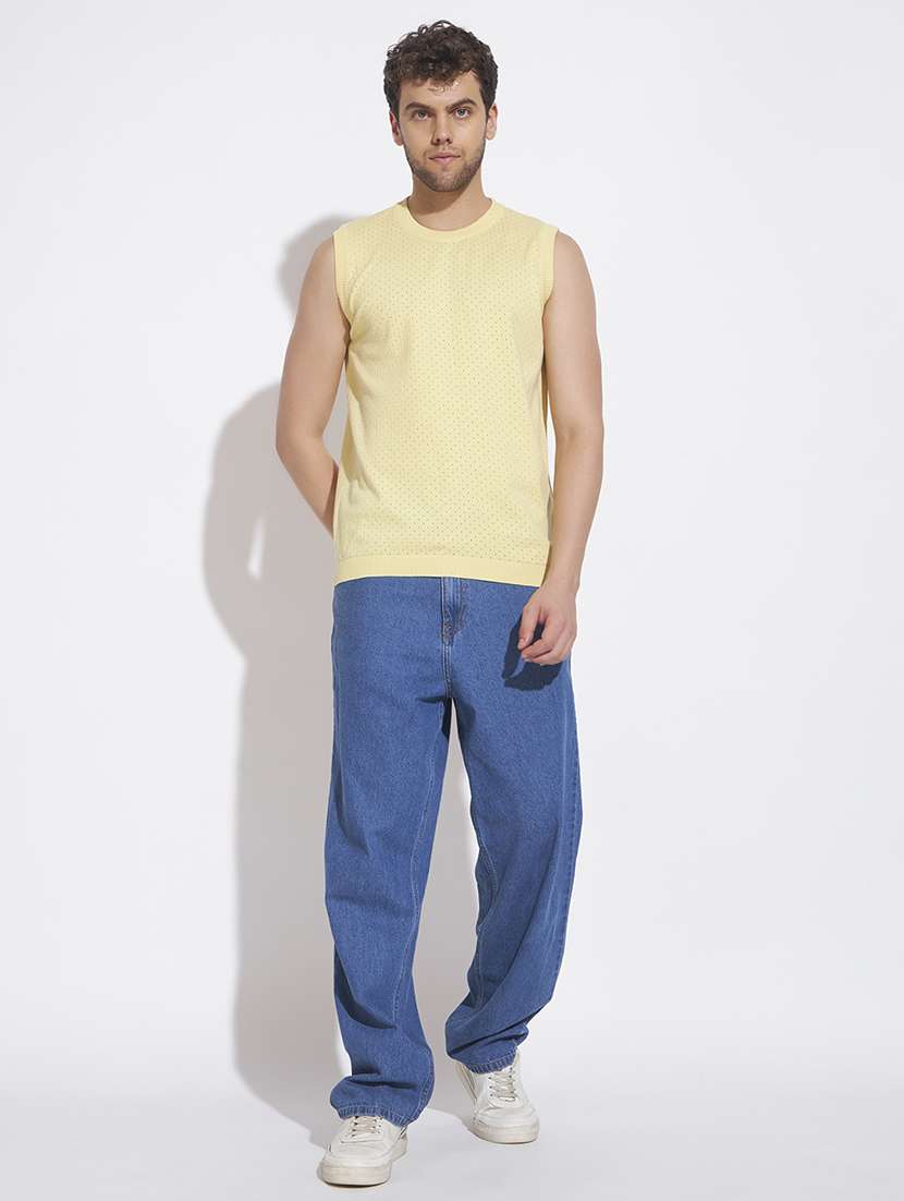 men self design sleeveless vest - 22528645 -  Standard Image - 6