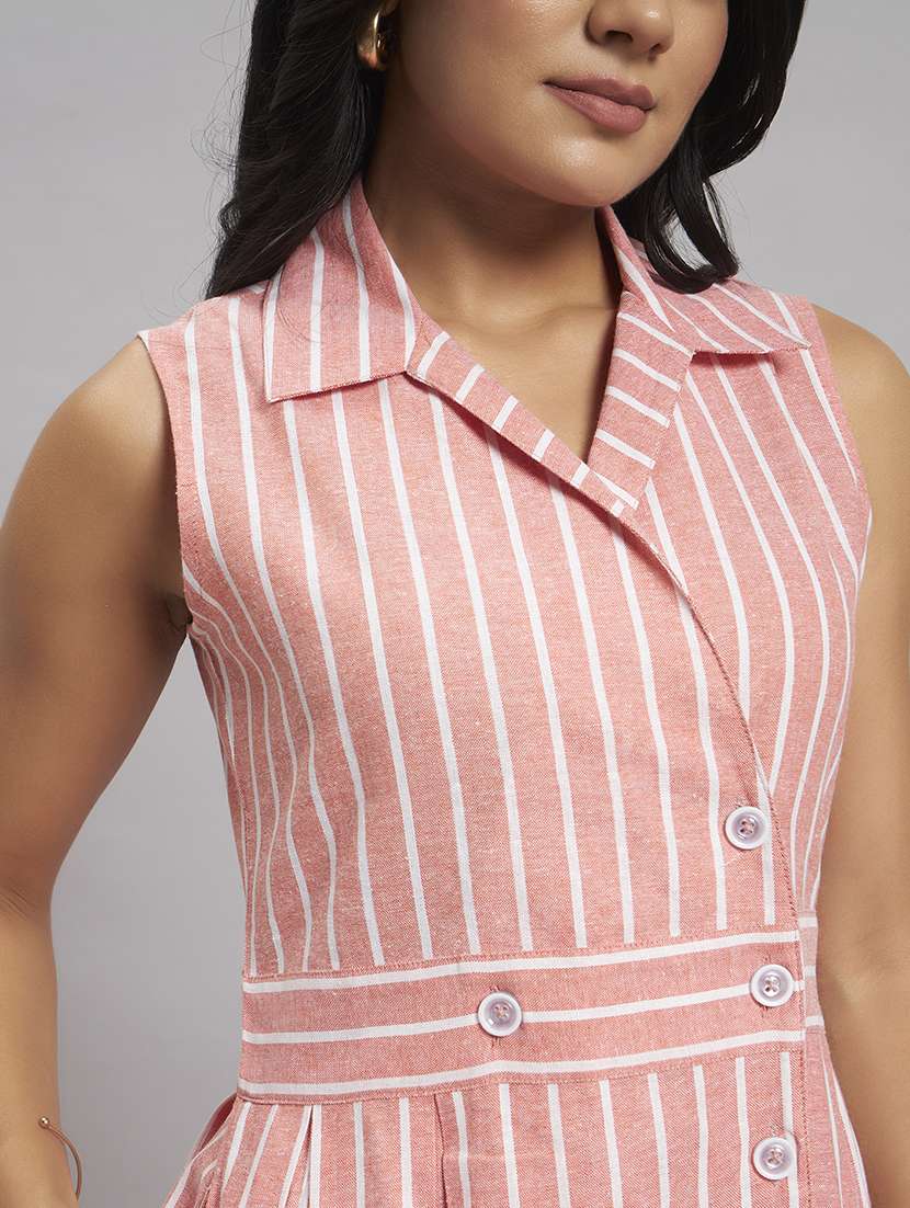 women printed sleeveless fit and flare dress - 22528683 -  Standard Image - 1