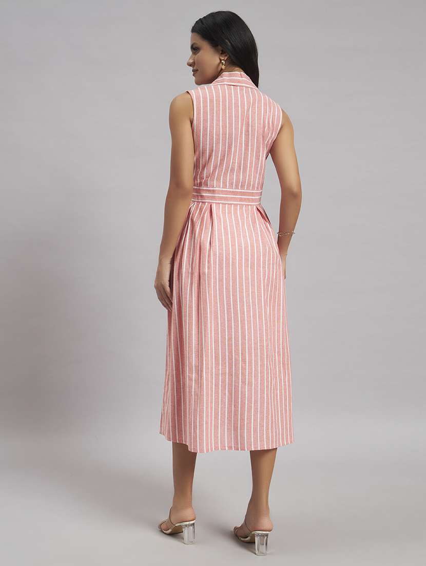 women printed sleeveless fit and flare dress - 22528683 -  Standard Image - 4