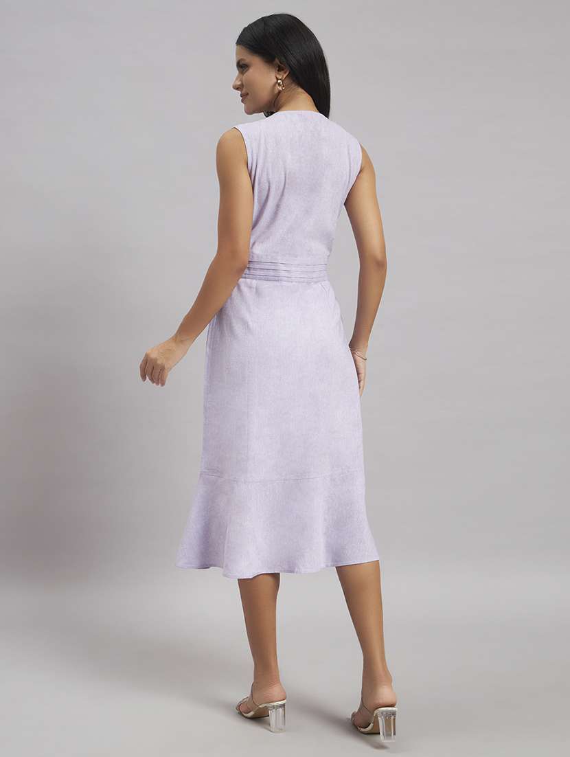 women solid sleeveless a-line dress - 22528687 -  Standard Image - 4