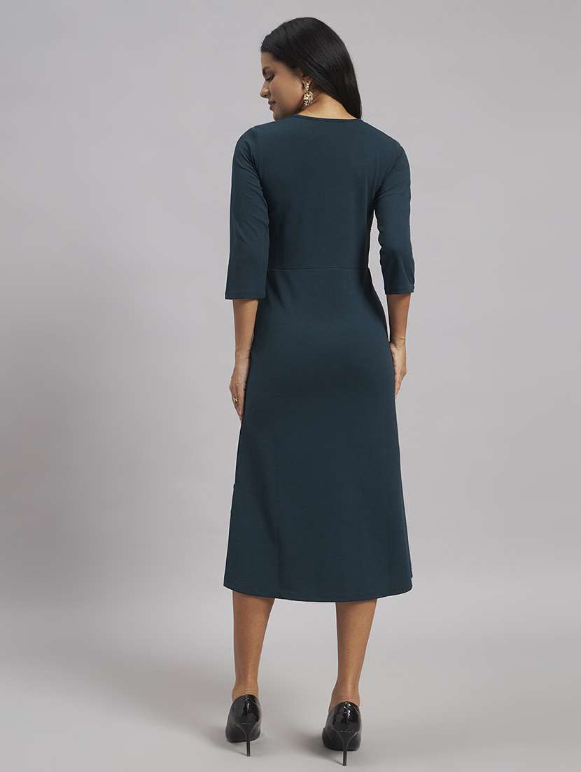 women sequined three quarter sleeves a-line dress - 22528690 -  Standard Image - 4