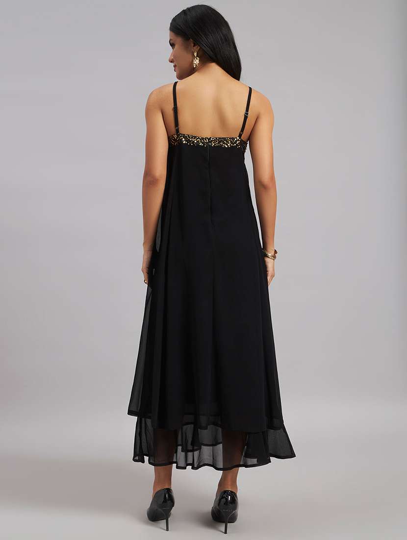 women sequined sleeveless fit and flare dress - 22528691 -  Standard Image - 4