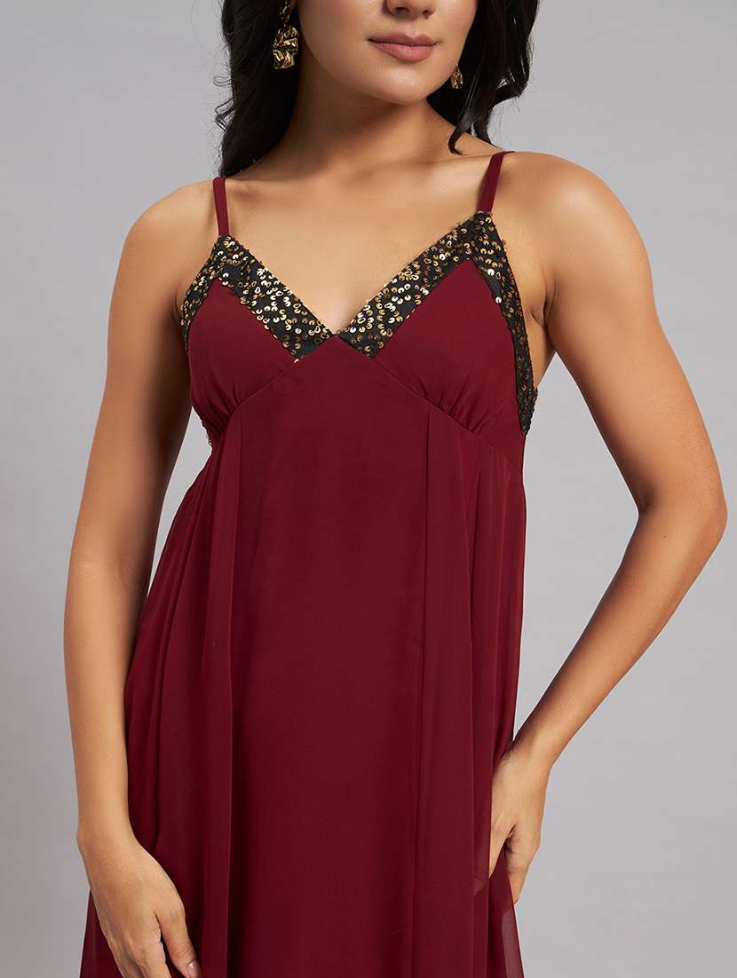 women sequined sleeveless fit and flare dress - 22528692 -  Standard Image - 1
