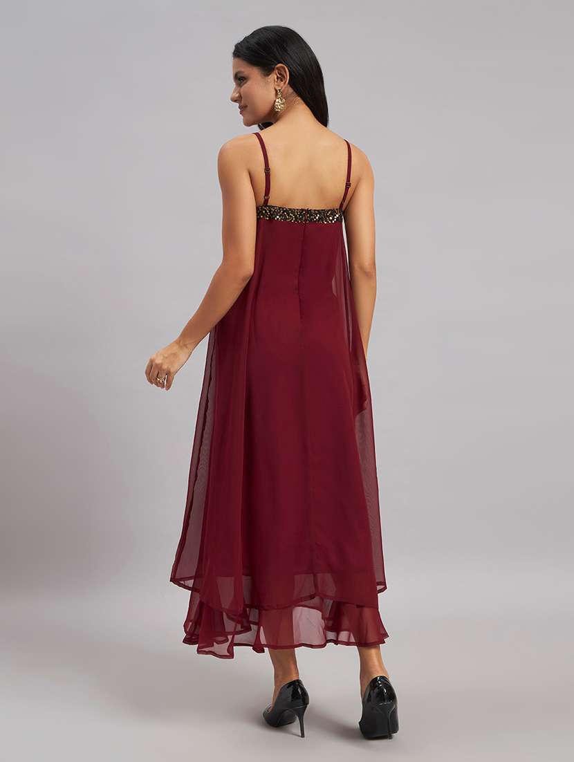 women sequined sleeveless fit and flare dress - 22528692 -  Standard Image - 4
