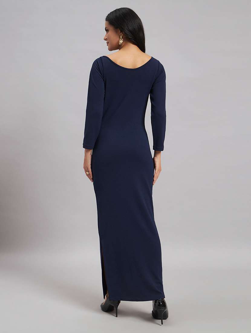 women solid long sleeves bodycon dress - 22528693 -  Standard Image - 4