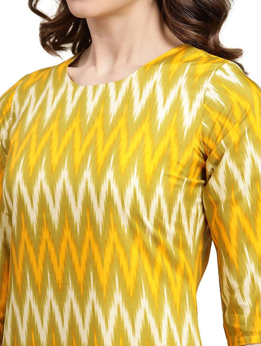 women printed short sleeves straight kurta - 22528730 -  Standard Image - 1
