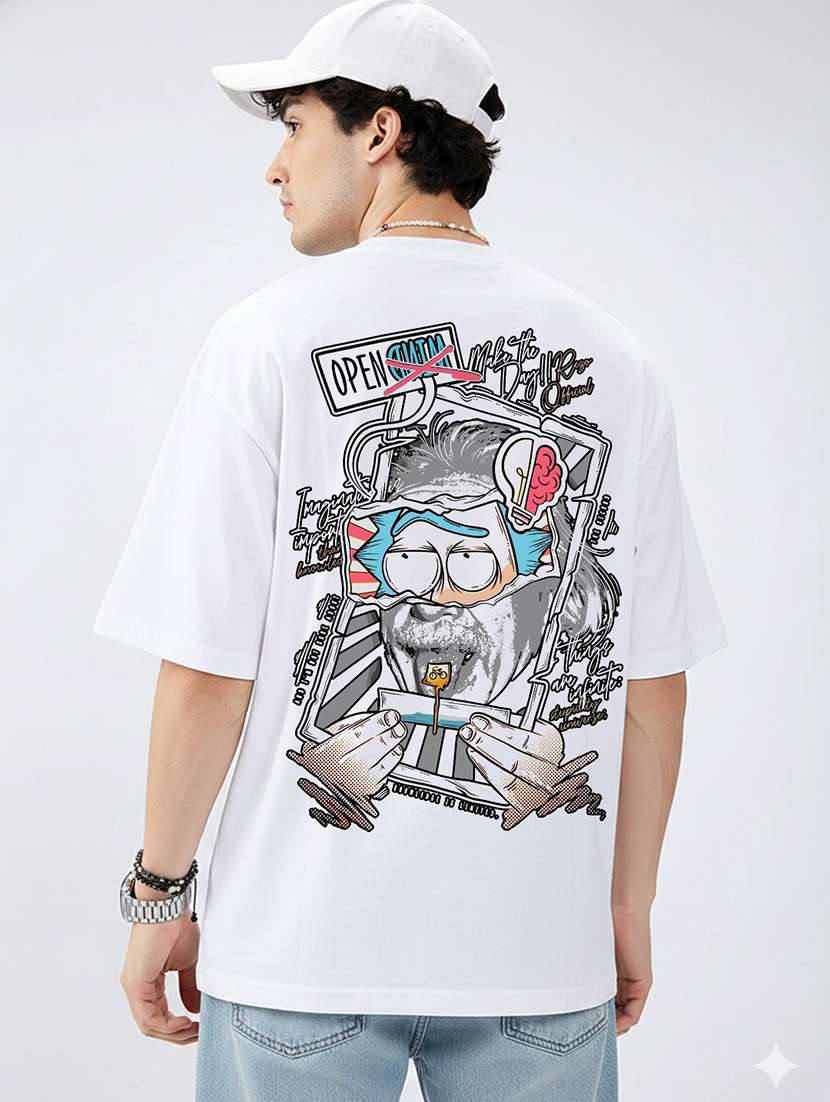 men printed short sleeve oversized t-shirt