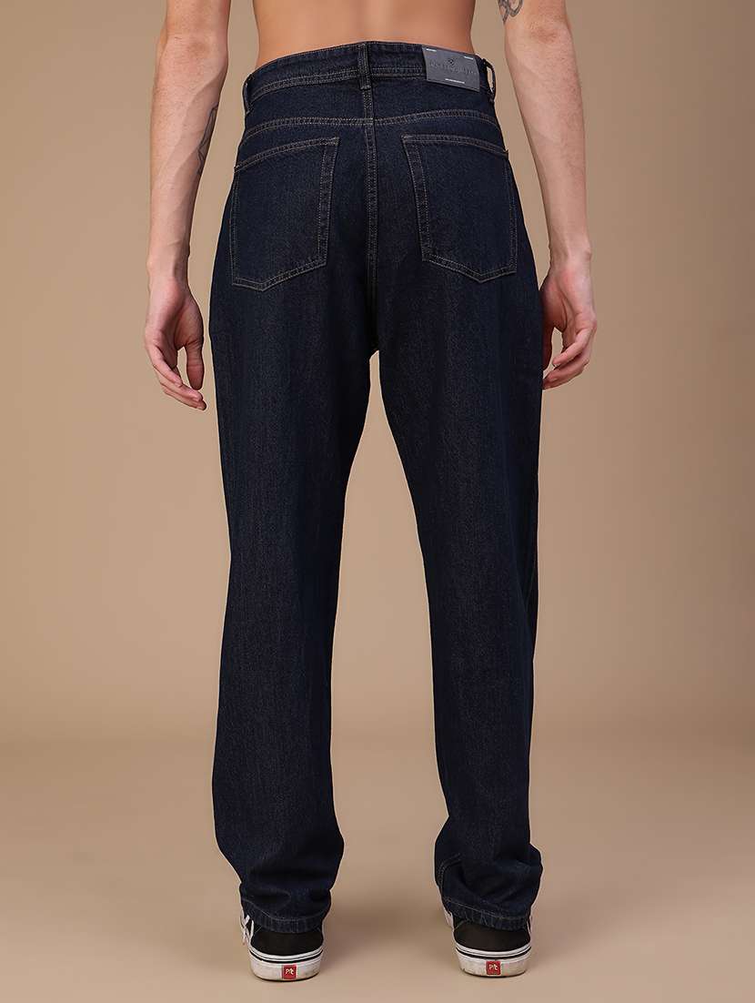Men Plain Mid Rise Full Length Relaxed Fit Jeans - 22529274 -  Standard Image - 4