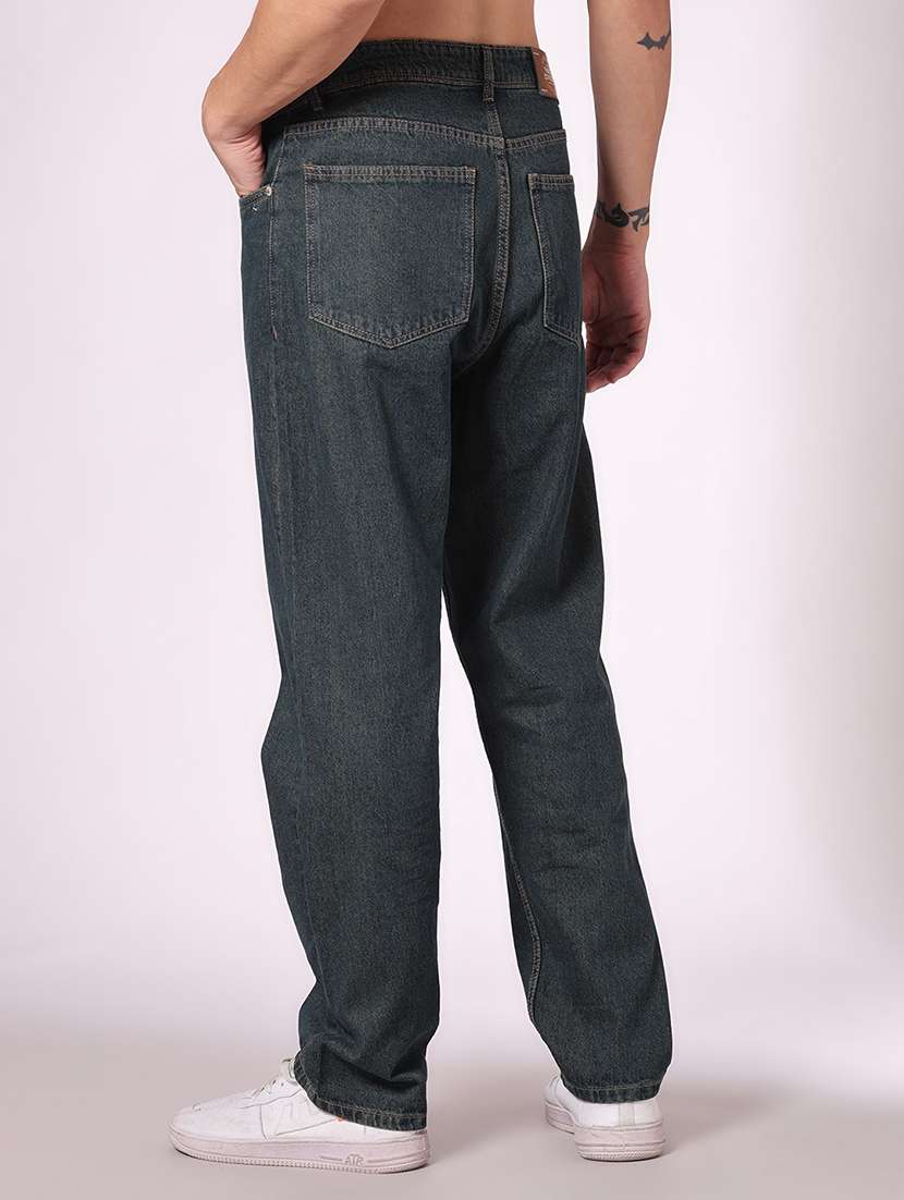 Men Plain Mid Rise Full Length Relaxed Fit Jeans - 22529275 -  Standard Image - 4