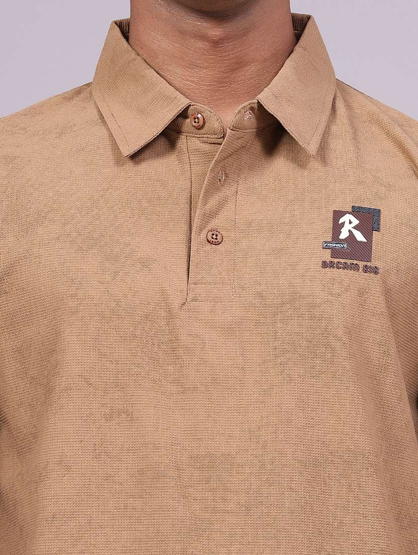Men Printed Short Sleeve Slim Fit Polo T-shirt - 22529785 -  Standard Image - 1