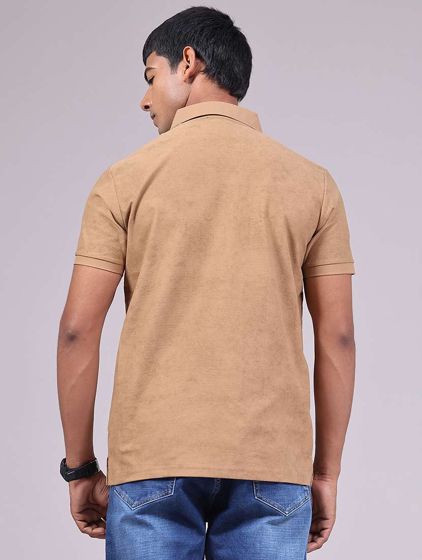 Men Printed Short Sleeve Slim Fit Polo T-shirt - 22529785 -  Standard Image - 4