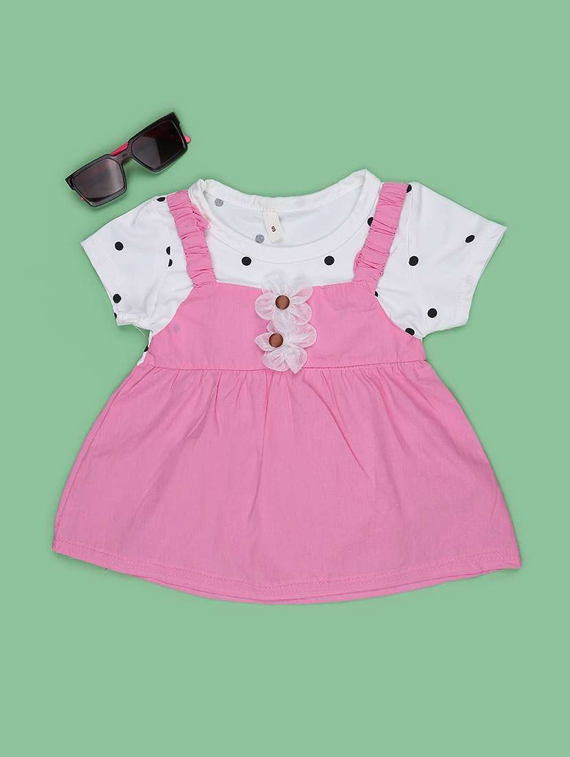 Girls Printed Short Sleeves Frock - 22531210 -  Standard Image - 1