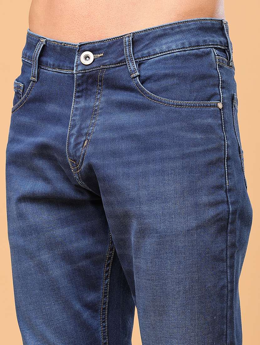 men washed mid rise full length tapered jeans - 22531230 -  Standard Image - 1