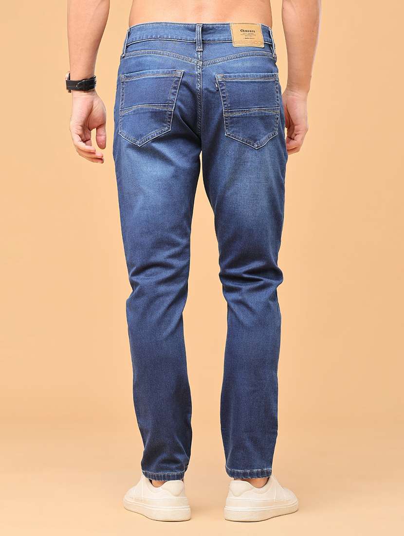 men washed mid rise full length tapered jeans - 22531230 -  Standard Image - 4
