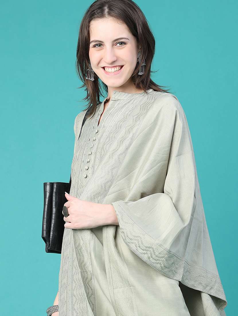 Women Embroidered Three Quarter Sleeves Kurta Pant With Dupatta Set - 22539373 -  Standard Image - 1