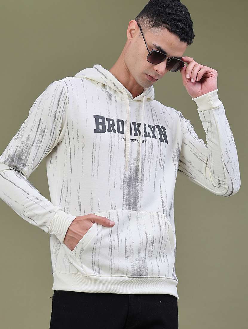 men printed long sleeve regular fit sweatshirt