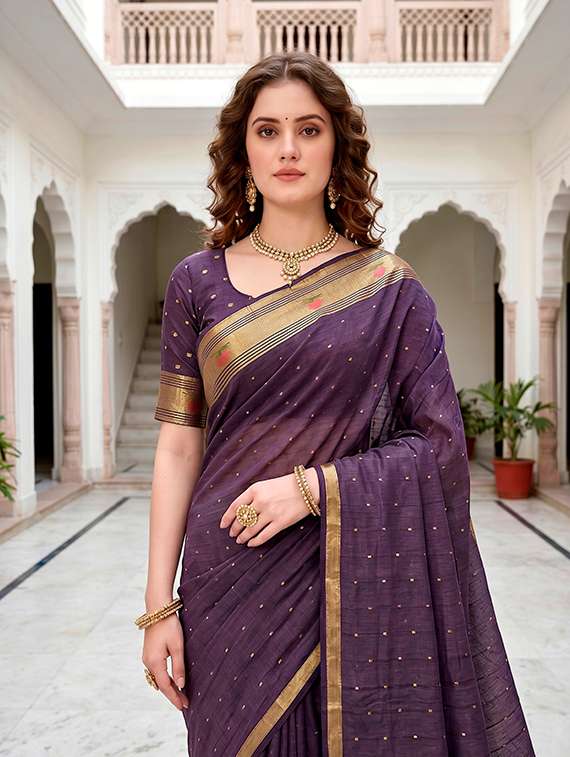 Women Self Design Paithani Saree With Blouse - 22539934 -  Standard Image - 1