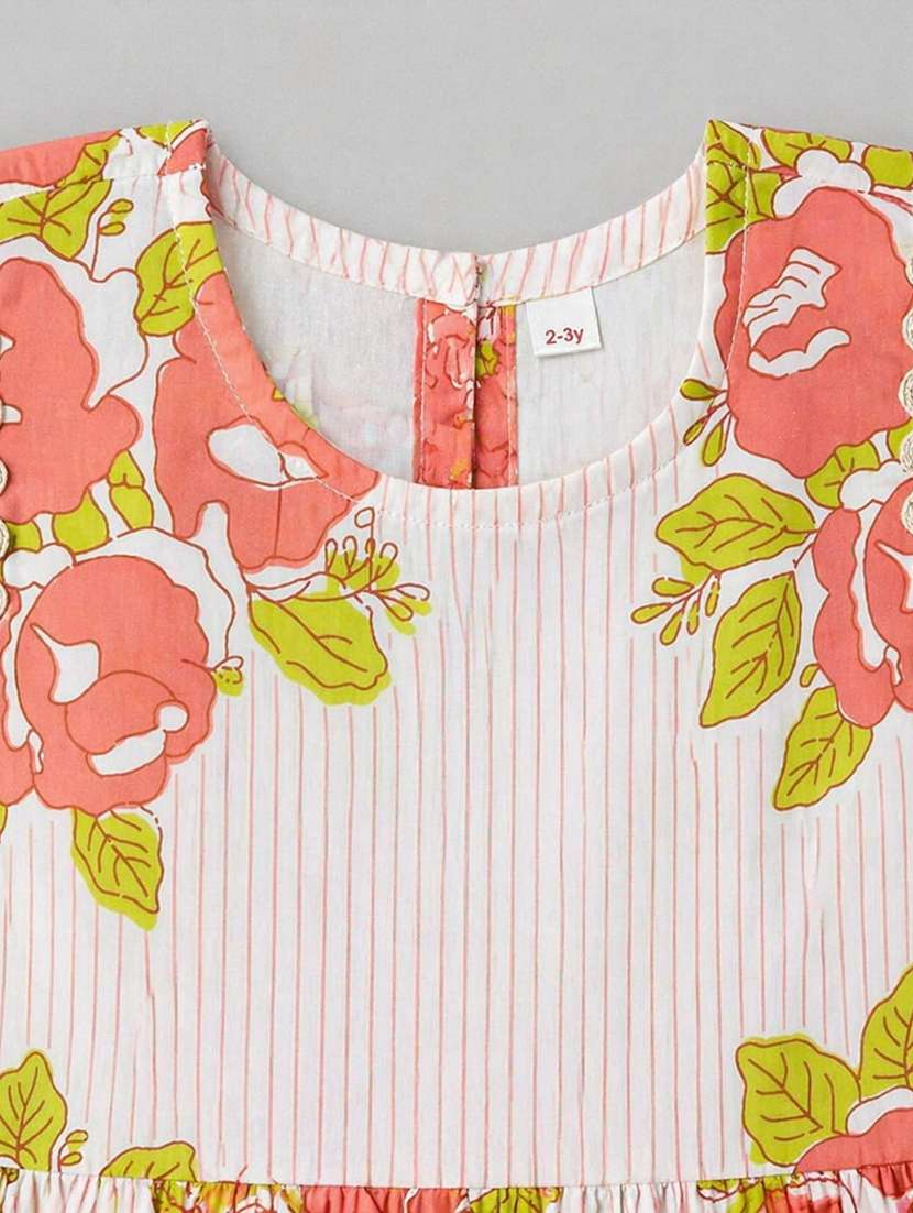 girls printed sleeveless kurta salwar set - 22540005 -  Standard Image - 4