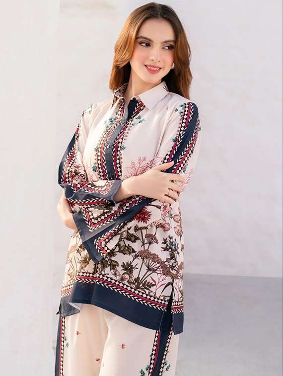 women printed long sleeve ethnic co-ord set - 22540021 -  Standard Image - 1