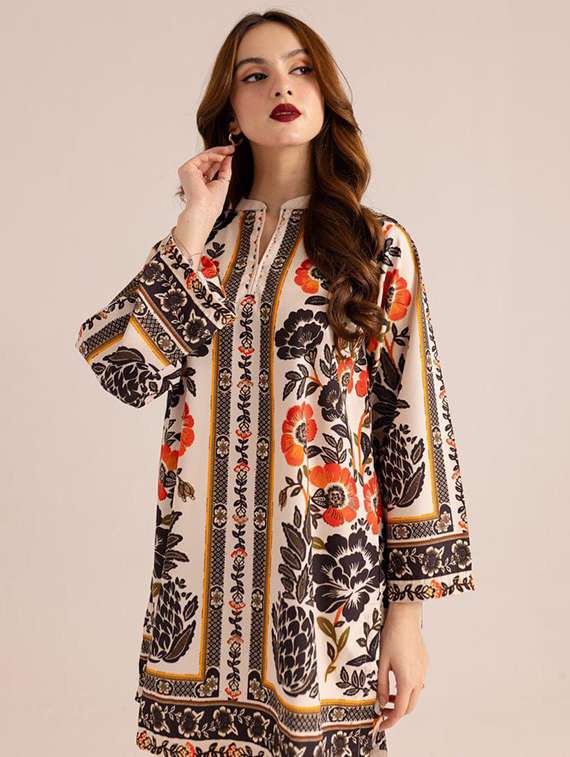 women printed long sleeve ethnic co-ord set - 22540024 -  Standard Image - 1