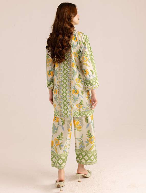 women printed long sleeve ethnic co-ord set - 22540025 -  Standard Image - 4