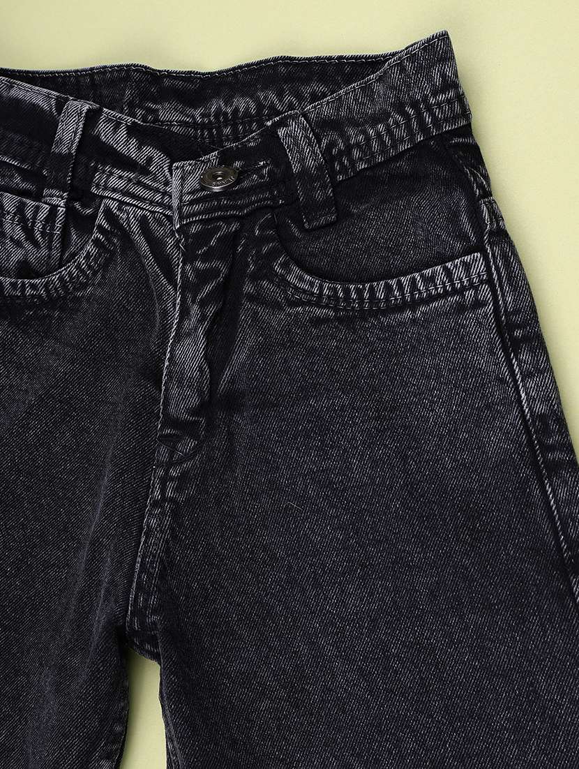 boys washed mid rise straight fit jeans - 22540068 -  Standard Image - 4