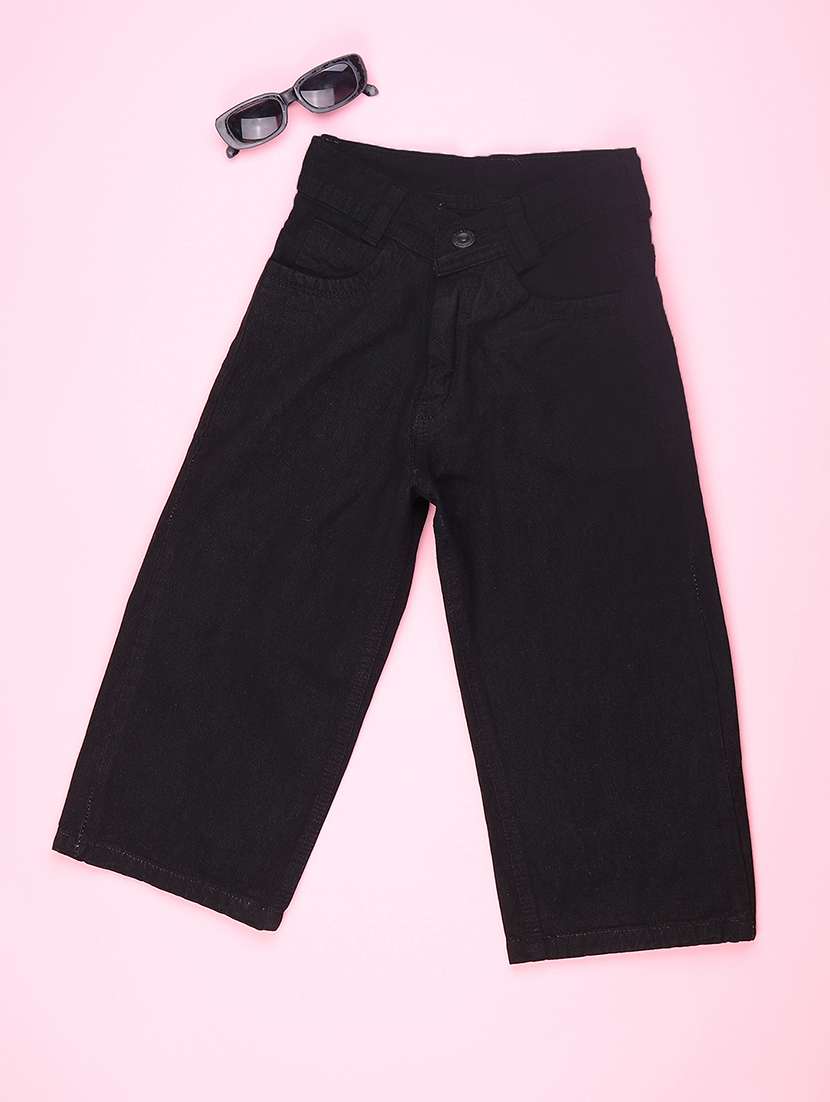 Boys Solid Mid Rise Straight Fit Jeans - 22540072 -  Standard Image - 1