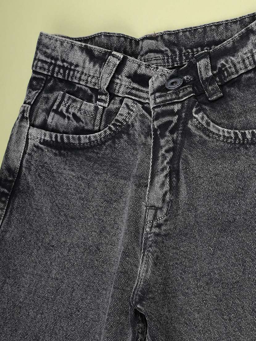boys washed mid rise straight fit jeans - 22540074 -  Standard Image - 4