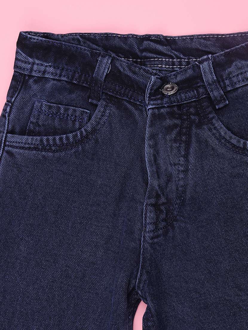 boys solid mid rise straight fit jeans - 22540081 -  Standard Image - 4