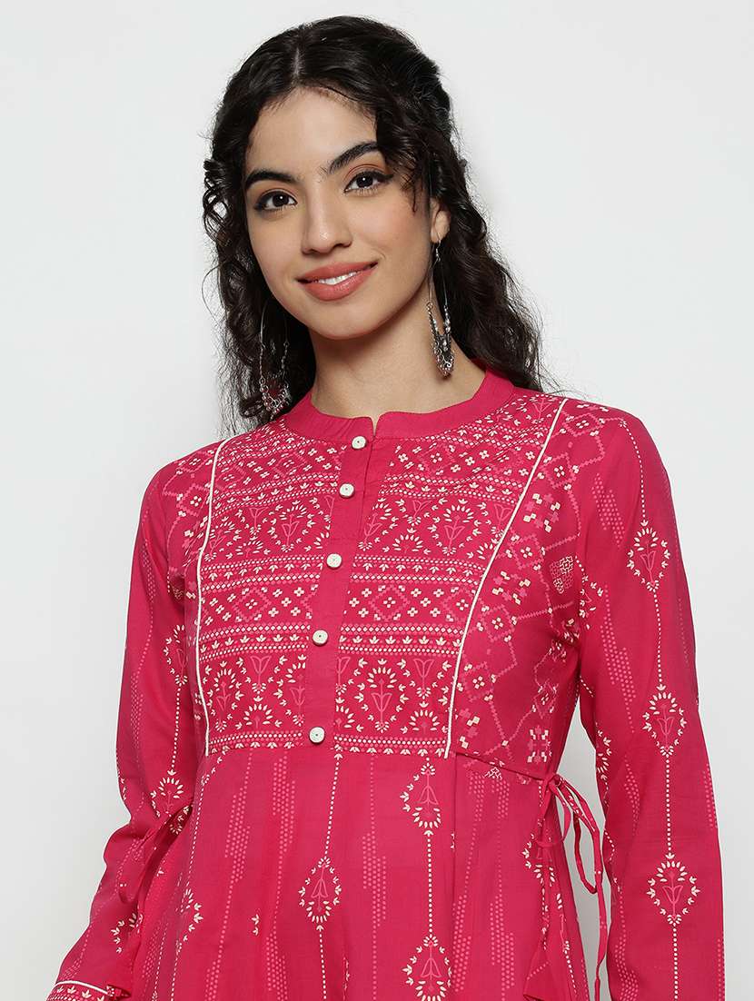 Women Printed Long Sleeves Kurta And Palazzo Set With Dupatta - 22540241 -  Standard Image - 1