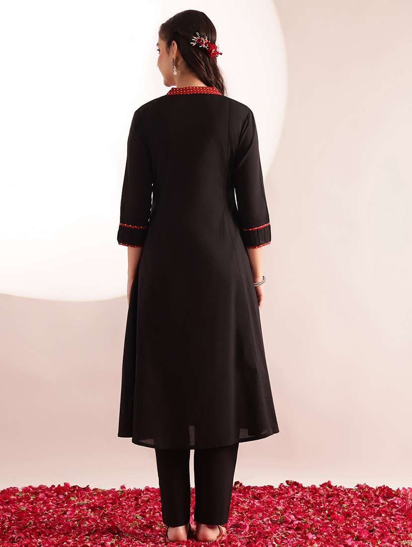 women printed three quarter sleeves a-line kurta - 22540247 -  Standard Image - 4