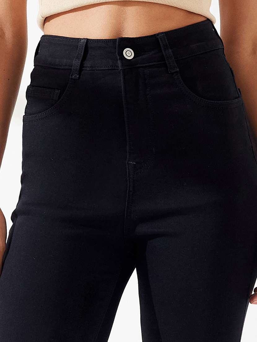 women solid high rise skinny jeans - 22540371 -  Standard Image - 1
