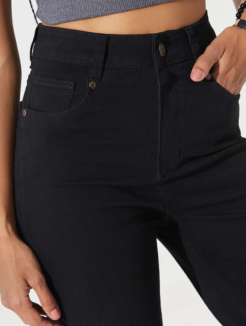 Women Solid High Rise Wide Leg Jeans - 22540384 -  Standard Image - 1