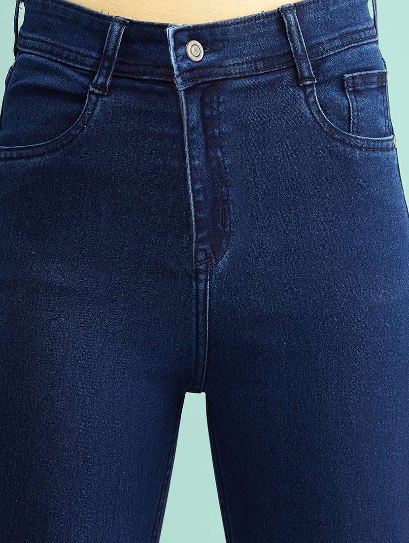women solid high rise skinny fit jeans - 22540404 -  Standard Image - 1