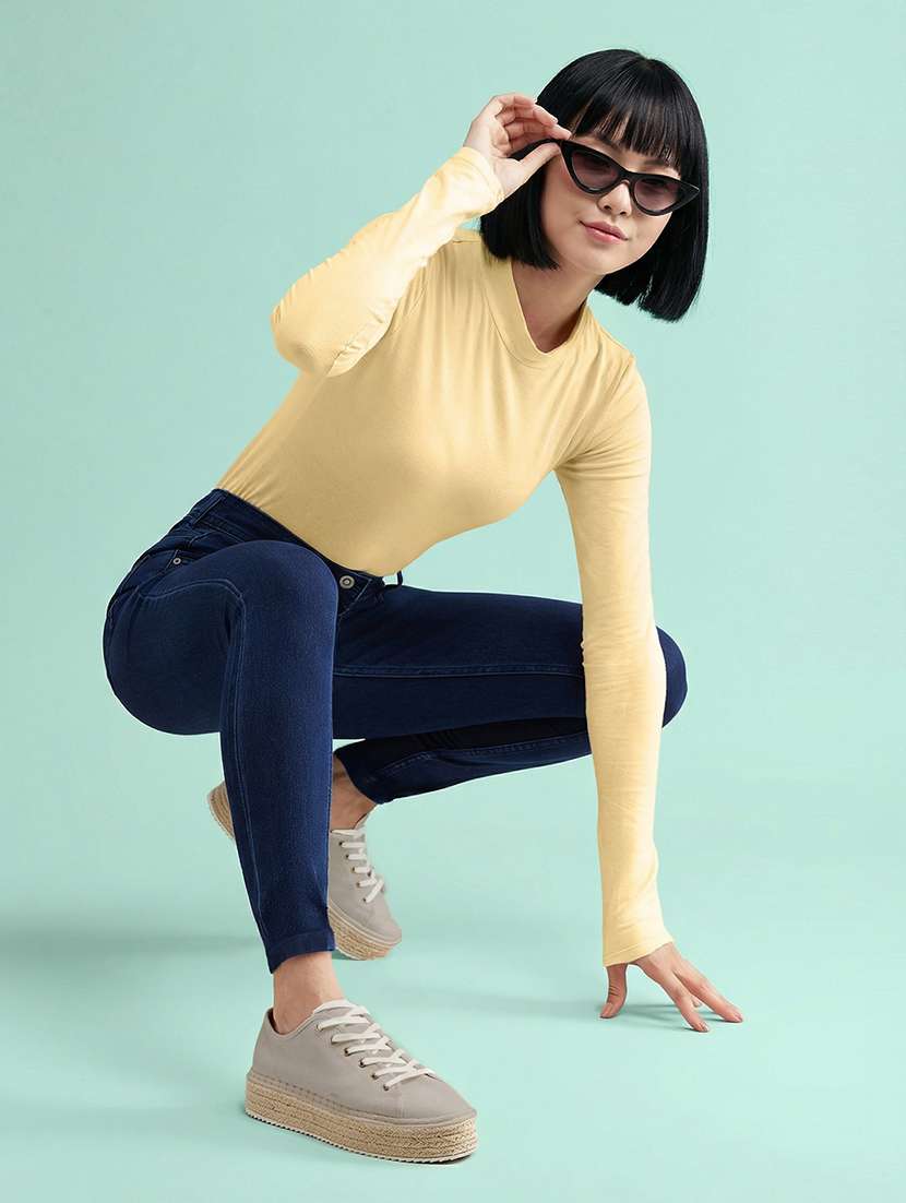 women solid high rise skinny fit jeans - 22540404 -  Standard Image - 4
