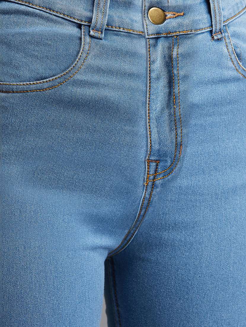 women solid high rise skinny fit jeans - 22540416 -  Standard Image - 1