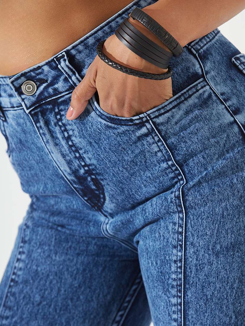 Women Washed High Rise Bootcut Jeans - 22540443 -  Standard Image - 1