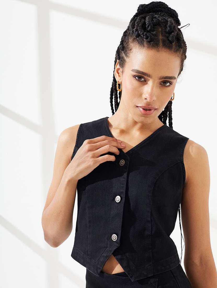 women solid sleeveless top and skort co-ord set - 22540506 -  Standard Image - 1