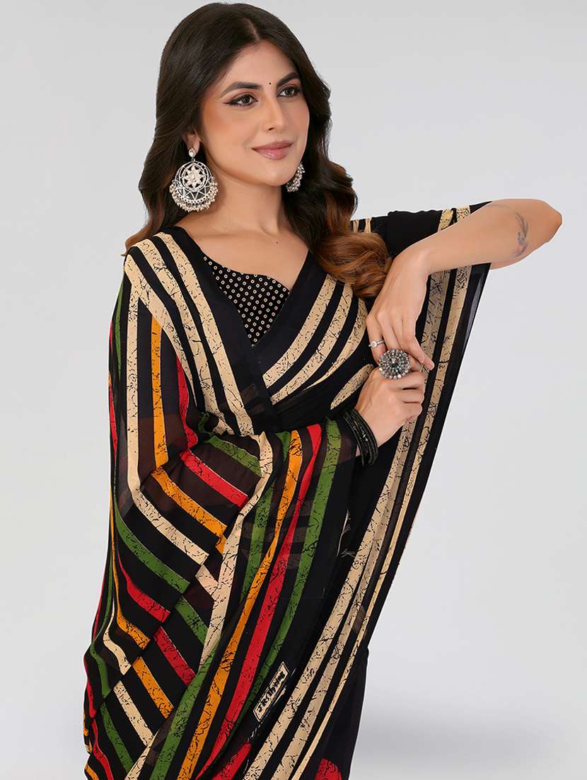 women printed casual wear saree with blouse - 22540687 -  Standard Image - 1
